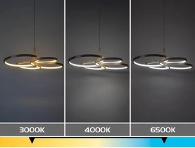 Rabalux 72401 - LED dimmelhető, kábelen függő csillár ISIDORA 70W/230V 3000-6500K+távirányító