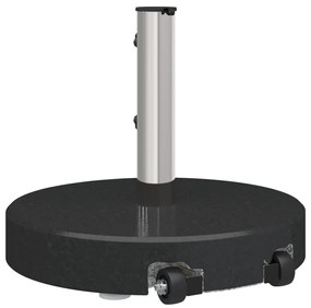 Kerekes Napernyő Állvány Fogantyúval Fekete Gránit 29 kg Kerek