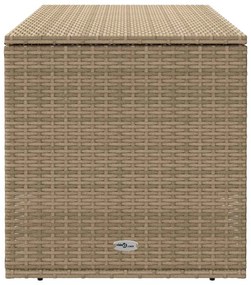 Bézs polyrattan kültéri párna doboz 100x55x55,5 cm