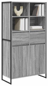 Széf fiókkal 2 pcs Szürke Sonoma 81 x 36 x 150.5 cm Faanyag