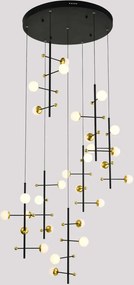 ITALUX PND-43883-28 GELMOND Modern Led Függesztett Lámpa Fehér, Fekete, Arany LED IP20