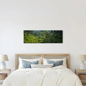 Kép a rizs teraszokról, Tegalalang, Bal (órával) (90x30 cm)