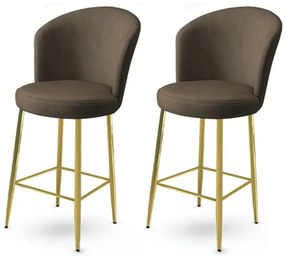Alte Anthracite and Gold bárszék szett, 2 db, 2 db