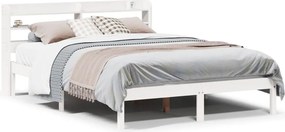 vidaXL fehér tömör fenyőfa ágy matrac nélkül 140x190 cm