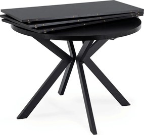 Bővíthető Étkezőasztal Fekete Színben. LUKAS 100-250 cm