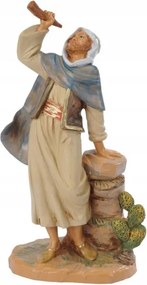 Pásztor szarvval, 19cm magas figurákhoz Eredeti Fontanini Figura