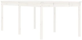 vidaXL fehér tömör fenyőfa kerti asztal 203,5 x 100 x 76 cm