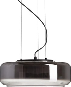 RENDL NAOMI 35 závěsná kouřové sklo/mléčné sklo/černá 230V LED 18W 3000K