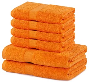 Marina szett 2 db narancssárga fürdőlepedővel és 4 db törölközővel - DecoKing