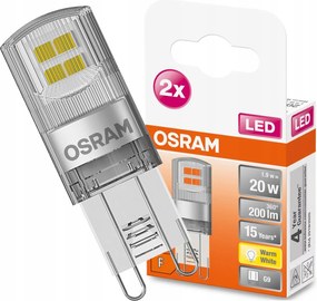 2x Led izzó G9 Kapszula 1,9W 20W 200lm 2700K Meleg 300° Osram