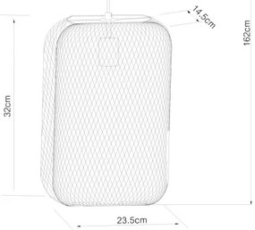 Lucide 78392/01/30 - Csillár zsinóron MESH 1xE27/60W/230V fekete
