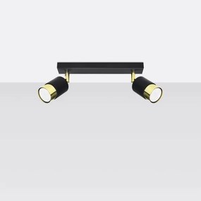 Sollux SL.1070 - Spotlámpa NERO 2xGU10/40W/230V fekete/arany