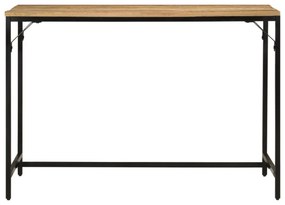 tömör nyers mangófa és vas étkezőasztal 110 x 55 x 75 cm