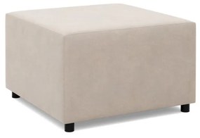 Zeus puff, bársony, 70x70, bézs