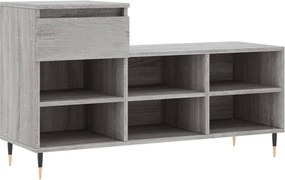 vidaXL szürke sonoma színű szerelt fa cipősszekrény 102x36x60 cm