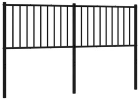 fekete fém fejtámla 160 cm