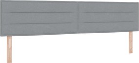 vidaXL LED ágytámla LED -es lámpákkal Világosszürke 200 cm Poliészter