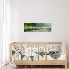 Kép - Folyó az erdőben (órával) (90x30 cm)