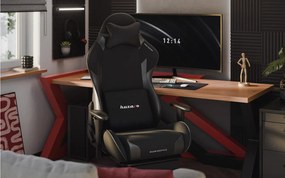 Gamer szék Force lábtartóval fekete