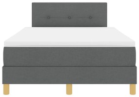 Box Spring Ágy Matraccal &amp; LED Sötétszürke 120x190 cm Szövet