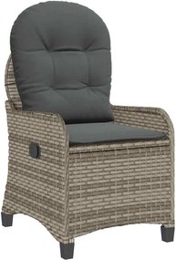 vidaXL Fotel ágy párnával Szürke 56 x 66 x 95 cm polirattan
