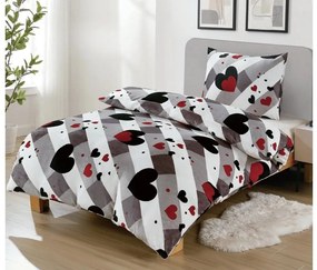Mikroplüss ágyneműhuzat COLOR HEARTS színes kivitel Ágyneműhuzat mérete: 70 x 90 cm | 140 x 200 cm