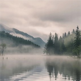 Divatos Flizelin Tapéta Fali Furnér Hangulatos tó 250x250 Ragasztó