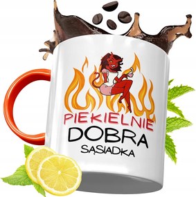 Narancssárga Bögre Szomszédnak Ajándék fényképes nyomattal