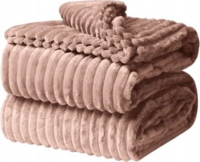 Nagy puha takaró 200X220 mikroszálas Meleg Bézs Pléd Kanapé Ágytakaró