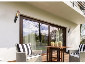 Globo 3157BCS-Kültéri fali lámpa érzékelővel BOSTON 1xE27/15W/230V IP44 fekete/réz