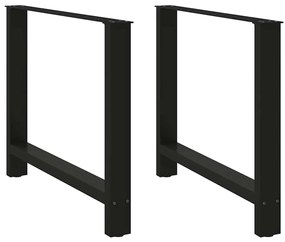 2 db fekete acél étkezőasztal láb 100 x (72-73) cm