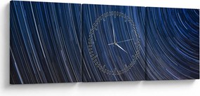 Éjszakai csillagok és az ég képe (órával) (90x30 cm)