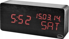 Óra Ébresztőóra Fa Led Elektronikus Digitális Álló – Hőmérő Dátum