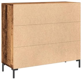 antik fa színű szerelt fa tálalószekrény 90 x 34 x 80 cm