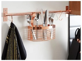 Rózsaarany színű fali vas rúd - Premier Housewares