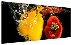Kép - paprika a vízben (120x50 cm)