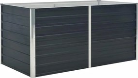 vidaXL antracitszürke horganyzott acél kerti magaságyás 160x80x77 cm