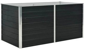 vidaXL antracitszürke horganyzott acél kerti magaságyás 160x80x77 cm