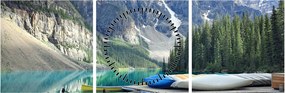 Kép - Moraine Lake (órával) (90x30 cm)