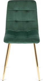 Szék zöld színben, bársony kárpittal. YORK