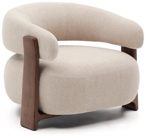 Bézs zsenília fotel Granite – Kave Home