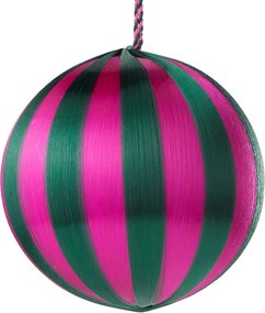 HANG ON karácsonyfadísz Ø8cm, zöld/pink