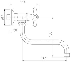 RAV Slezák MK101.5/21CMATSM -Mosogató-/mosdó csaptelep MORAVA RETRO fekete/sárgaréz