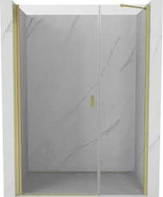 Mexen Mist-B nyíló zuhanyajtó 115 cm, átlátszó, arany szálcsiszolt - 8A2-115-001-55-00