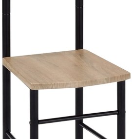 Fekete szobainas sonoma tölgy dekorral, 90 kg terhelhetőséggel – 81870