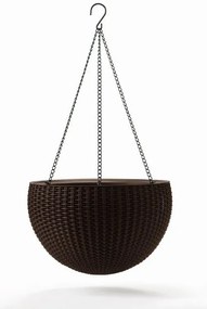 Keter Hanging Sphere függesztett virágtartó, whiskey barna