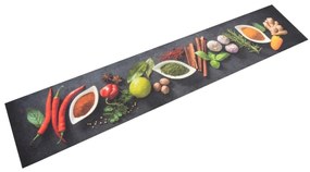 mosható fűszermintás bársony konyhaszőnyeg 60 x 300 cm