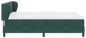 Boxspring Ágy Mattal Sötét Zöld 140x190 cm Bársony