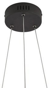 Design függőlámpa fekete kerek 3 lépésben dimmelhető - Krisscross