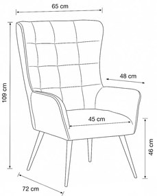 315 GREY2 relaxfotel, sötét szürke